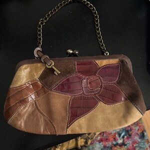 Leather Handbag with Chain Strap